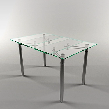 Modern Glass Transforming Table 3D model image 1 