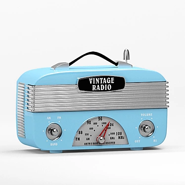 Retro Mini AM/FM Radio 3D model image 1 