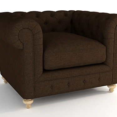 Vintage Cigar Club Armchair 3D model image 1 