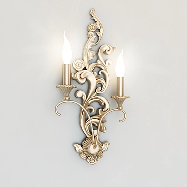 Elegant Wall Sconce: 190x400H 3D model image 1 