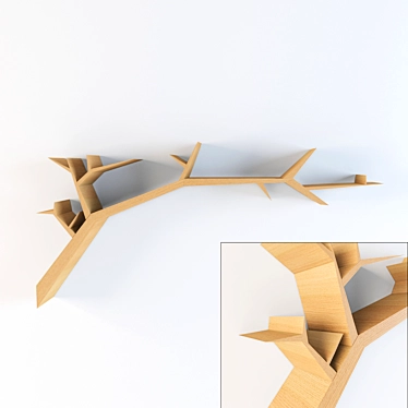 Compact Bookshelf | Stylish Storage Solution 3D model image 1 