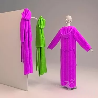 Adjustable Bath Robe Towel 3D model image 1 