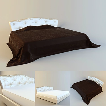 Elegant Ginevra Bed by Ego 3D model image 1 