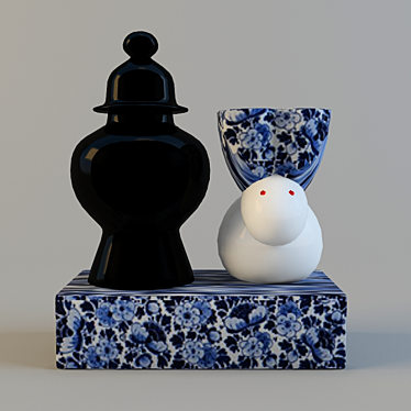 Delf Blue 9: Moooi Vase 3D model image 1 