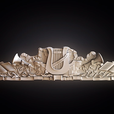 Soviet Theater Bas-Relief 3D model image 1 