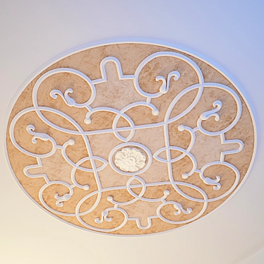 Elegant Ceiling Rosette 3D model image 1 