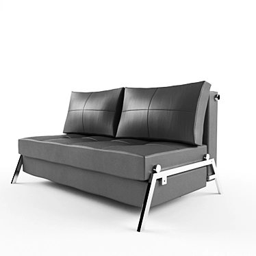 Convertible Leather Sofa 3D model image 1 