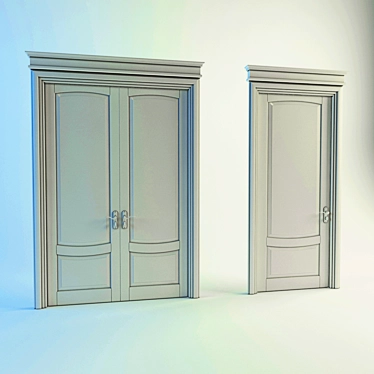 Modernized Durable Entry Door 3D model image 1 