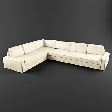 Elegant Venetian Sofa 3D model image 1 