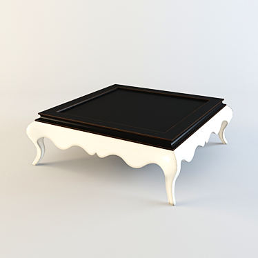 Rustic Wooden Table 3D model image 1 