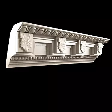 Elegant Stucco Cornice: Gaudi Gecor 3D model image 1 