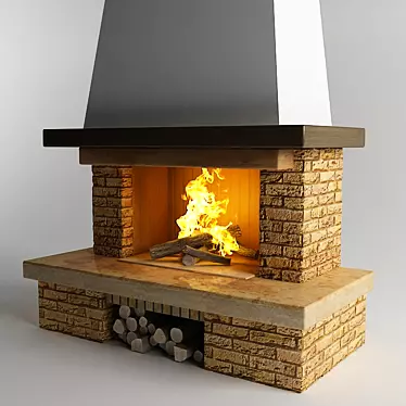 Elegant PIAZZETTA Fireplaces 3D model image 1 