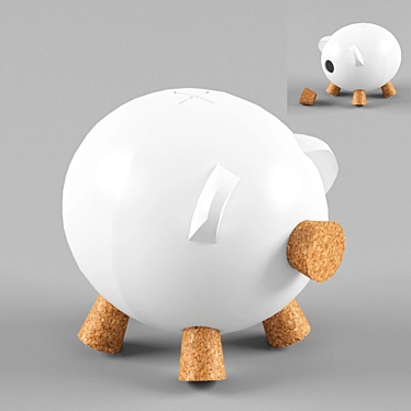 Cork Piggy Bank 3D model image 1 