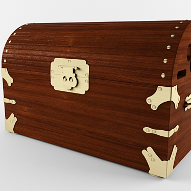 Antique Chest: Vintage Treasure Storage 3D model image 1 