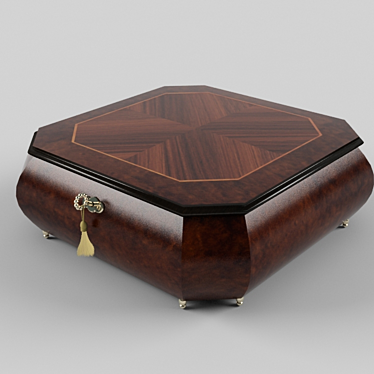 Elegant Keepsake Casket 3D model image 1 