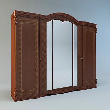 Elegant Classic Wardrobe 3D model image 1 