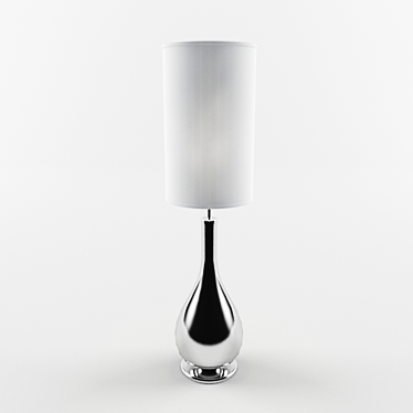 Stainless Steel Table Lamp with Shade 3D model image 1 