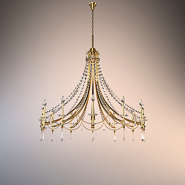 Elegant Crystal Chandelier 3D model image 1 