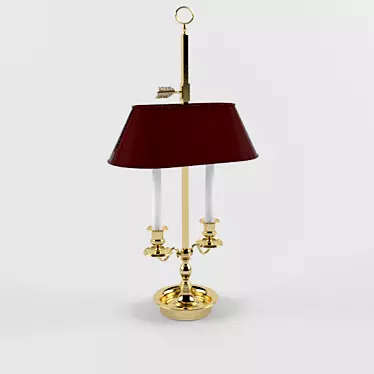 Elegant Red Table Lamp 3D model image 1 