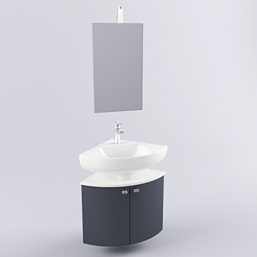 Jacob Delafon Odeon Complete Corner Bathroom Set 3D model image 1 