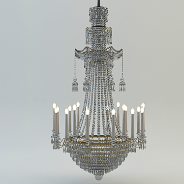 Title: Elegant Crystal Chandelier 3D model image 1 