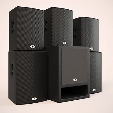 Compact Long-Range Speakers 3D model image 1 