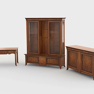 Elegant Italian Deco Furniture Set 3D model image 1 