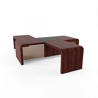 Modern Executive Desk 3D model image 1 