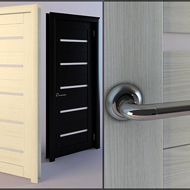 Melinga Interior Door Set 3D model image 1 