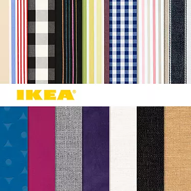  IKEA Fabric Textures: 34 Original Designs 3D model image 1 