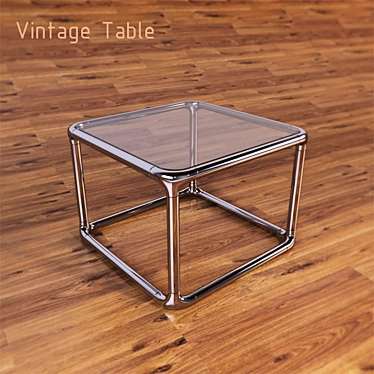 70s Vintage Chrome End Table 3D model image 1 