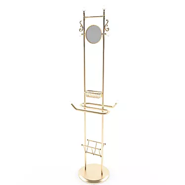 Elegant Bronze Bathroom Stand 3D model image 1 