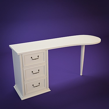 Title: Customized Fast-Made Writing Desk 3D model image 1 