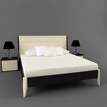 Title: Comfort Bliss Bed 3D model image 1 