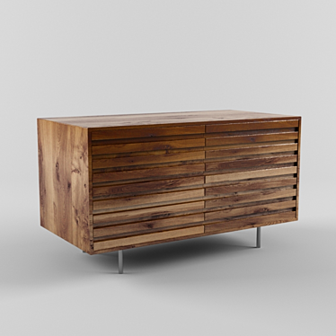 Stripey Modus Chest of Drawers 3D model image 1 