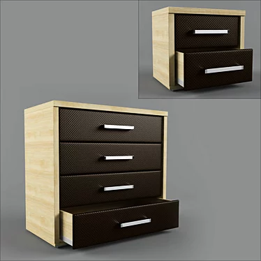 Caprice Bedside Cabinet & Chest of Drawers - Elegant & Functional 3D model image 1 