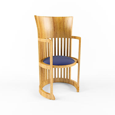 Contemporary Velvet Accent Chair 3D model image 1 
