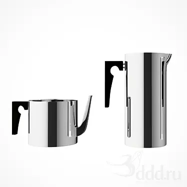  Sleek Stainless Steel Jugs 3D model image 1 