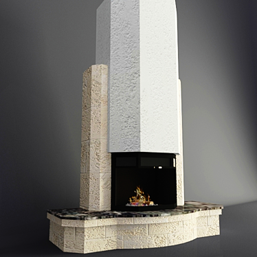 Modern Fireplace with Supra Saphir 1701 3D model image 1 