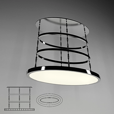 Elegant Visionnaire Harold Chandelier 3D model image 1 