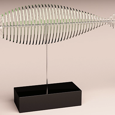 Elegant Glass Fish Decoration 3D model image 1 