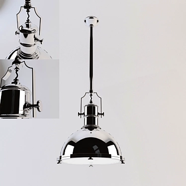 Vintage Industrial Lamp 3D model image 1 