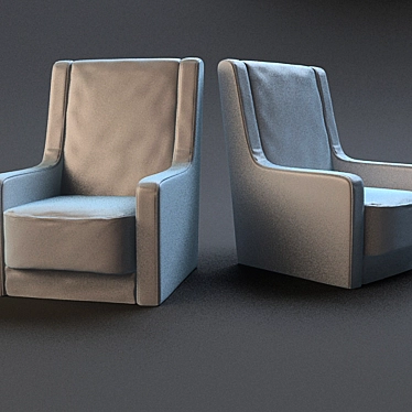 Cozy Velvet Armchair 3D model image 1 