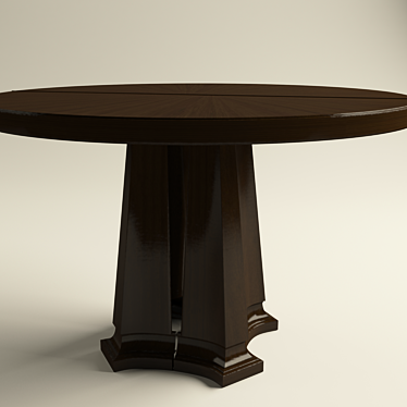 Sleek Noir Dining Table 3D model image 1 