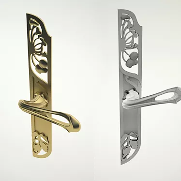 Modern Style Door Handle 3D model image 1 