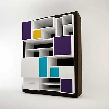 Modular Kids Storage Unit 3D model image 1 