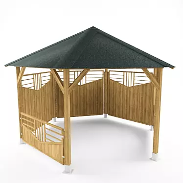 Elegant Outdoor Gazebo 3D model image 1 