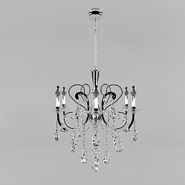 Elegant Crystal Chandelier 3D model image 1 