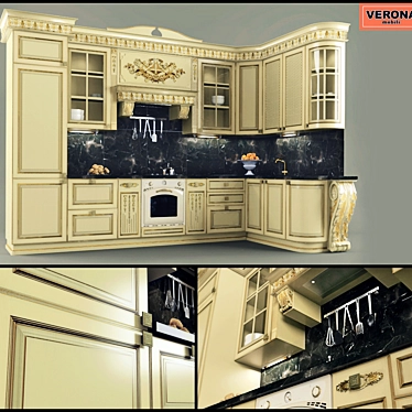 VERONA Lady Lux: Exquisite Kitchen Furniture 3D model image 1 