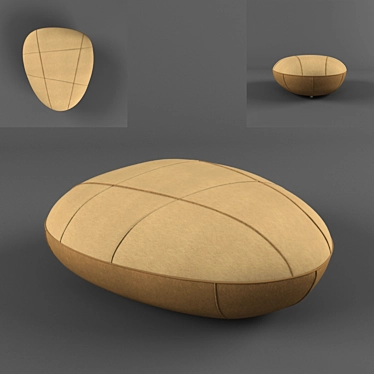 Piatra: Unique Boulder-Shaped Footstool 3D model image 1 